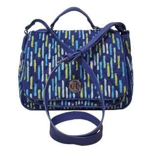 Vera Bradley Retired Katalina Blue Pattern Hand Purse Crossbody